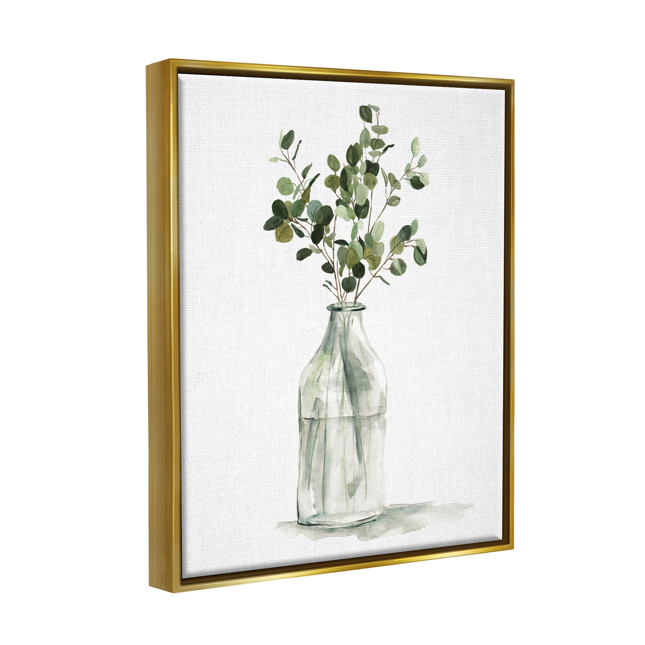 Botanical Eucalyptus Arrangement Botanical & Floral Graphic Art Metallic Gold Framed Art Print Wall Art