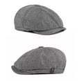 thumbnail image 4 of Hats Acrylic Fiber Newsboy Cap For Men Classic Vintage Cabbie Elastic Flat Beret Cap Hat, 4 of 7