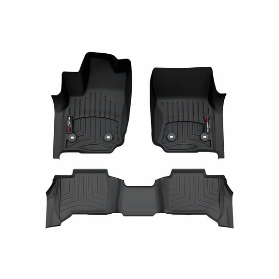 WeatherTech Custom Fit FloorLiners compatible with 2025-2025 Toyota 4Runner - 1st & 2nd Row, Black