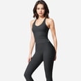 thumbnail image 3 of Active Women's Strappy Back Fitted Tank Top with Scoop Neck - Large, Gray, 3 of 7