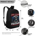 thumbnail image 5 of Uourmeti US Flag Eagle Freedom Print Daily All Match School Bookbag for Travel Outdoor, Multiple Pockets Durable Zippered Daypack Stylish Travel Bag, 5 of 6
