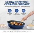 thumbnail image 3 of Granitestone 8 Inch Non Stick Frying Pans Nonstick Frying Pan Skillet Nonstick Pan, Large Non Stick Pan, Induction Pan, Kitchen Pans, Cooking Pan, Ceramic Pan for Cooking, Dishwasher Safe, Navy Blue, 3 of 6
