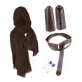 thumbnail image 3 of Disfraz medieval Yuyangstore de caballero Halloween Hebilla Brazales vintage marrón, 3 of 7