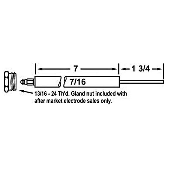Crown 22013-01 Replacement Gas Igniter For Industrial Combustion 873-108
