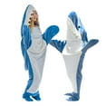thumbnail image 1 of Soft Warm Shark Blanket for Adults with Hooded Design and Loose Jumpsuit, 1 of 4