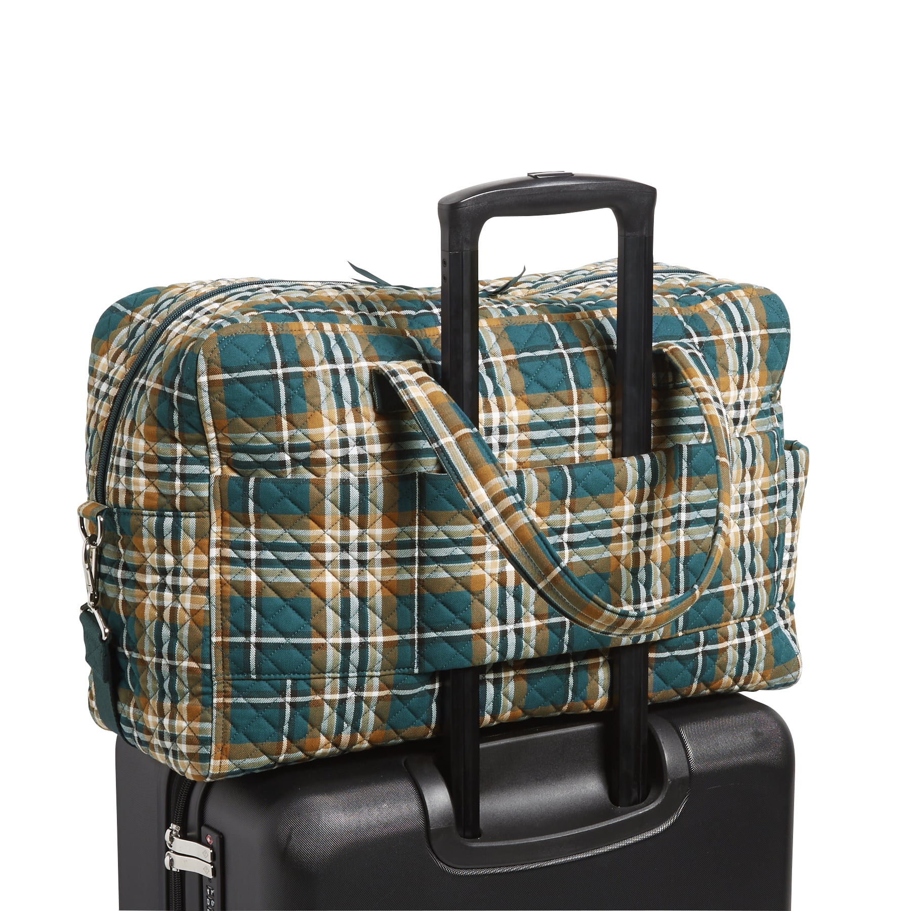 Vera Bradley Women's Cotton Weekender Travel Bag Orchard Plaid