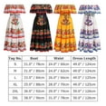 thumbnail image 4 of FYMNSI Robe Mexicaine pour Femmes Imprimé Floral Épaules Dénudées Boho Longue Maxi Robe Été Robe de Soleil, 4 of 4
