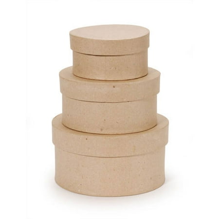 Papier Mache Paste - Value Pack Paper Mache Box Set - Round - 4, 5, 6 in