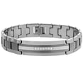 thumbnail image 2 of Mens Diamond Tungsten Carbide ID Bracelet (0.20 carats, 7.5-inch), 2 of 3