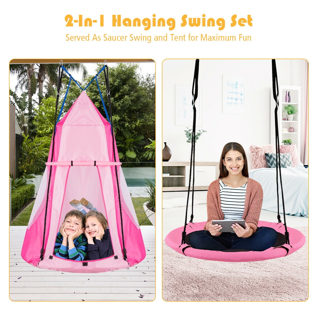 Kids Hanging Chair Swing Tent 