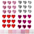 thumbnail image 4 of 12 Sheets Heart Gems Face Gem Stickers Acrylic Rhinestone Gems Face Nail Stickers, 4 of 9