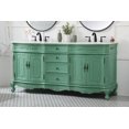thumbnail image 3 of Elegant Decor Danville 72" Double Marble Top Bathroom Vanity in Teak, 3 of 7