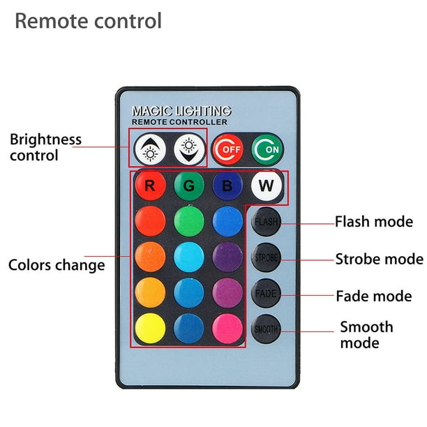 2 faros antiniebla LED RGB de 12 V para coche, faros delanteros con control remoto, lámparas para coche