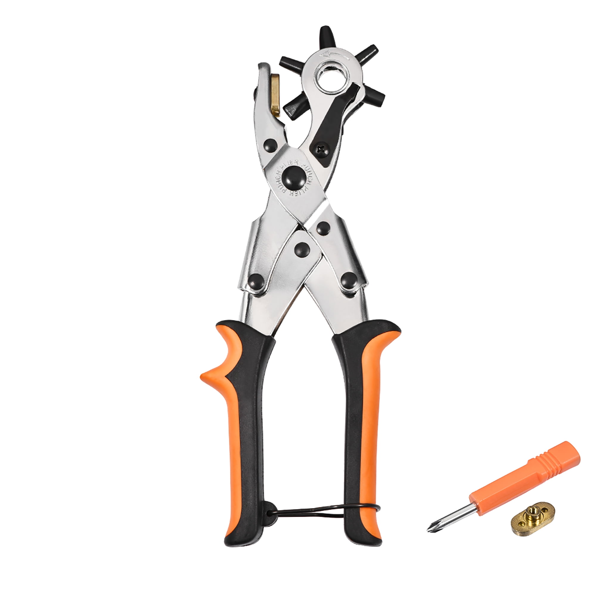 Punch Pliers 250mm 3 in 1 Leather Hole Punch Tool with 6 Sizes for DIY