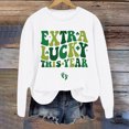 thumbnail image 3 of St. Patrick's Day Sweatshirts for Women Shamrock Sweatshirts for Women Oversized Saint Patty's Pullover Tops Green Shirts for Women Irish Gift Casual Loose Long Sleeve Fit Tops(White,L), 3 of 6