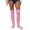 Pink, variant on Knit Over The Knee Stockings Warm Textured Stackable Socks for Cozy Ribbed Stretchable Legwear Winter Fashion Knitted Stockings Classic Stocking Thigh High Stocking Garter Ans Tights