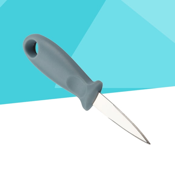 Oyster Shucking Knife Stainless Steel with Non-slip Plastic Handle, Clam Opener Seafood Tool for Shellfish Opening