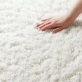 thumbnail image 6 of Everloom Royal Shag Pearl Modern Super Soft Solid Area Rug, White, 5'2"x7'2", 6 of 7