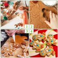 thumbnail image 2 of ZHAOCHENG 10 moldes para galletas navideñas, molde para hornear galletas de acero inoxidable, hombre de jengibre, dulces, muñeco de nieve, 2 of 5