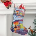 thumbnail image 2 of Elemental Tema: Calcetines de Navidad, fino lino blanco para colgar en escaleras y chimenea, decoración navideña para el hogar, regalo de Navidad.54cm×38cm, 2 of 5