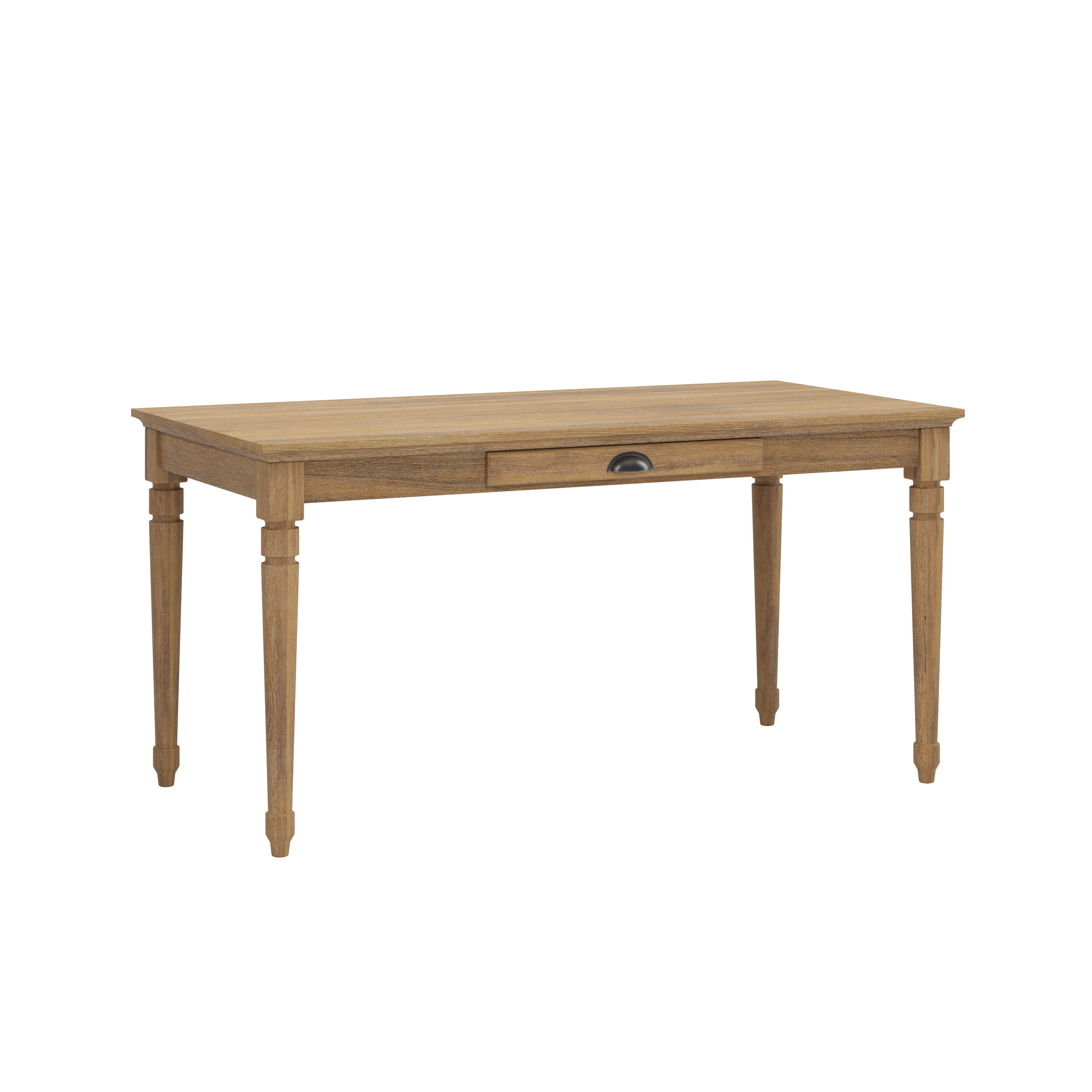 Euroco 60 inch Writing Desk with Storage Drawer,Wood Computer Desk,Small Work Study Table,Vanity Dressing Table for Home Office,Seadrift