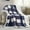 Blue Checkered, variant on Sherpa Fleece Throw Blanket 60" x 80" Reversible Plush Fluffy Large Big Blanket Lattice Flannel Blankets for All Season Use, White Check