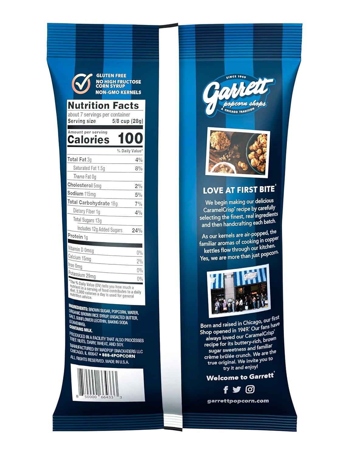 Pack of 12, Garrett Popcorn Shops CaramelCrisp Popcorn, 7.5 oz