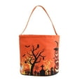 thumbnail image 2 of Halloween Candy Bucket with LED Light, Halloween Bags Halloween Bakset Reusable Pumpkin Candy Baskets Tote Bag for Kids Party Supplies Favors, 9.1"x9.4", 2 of 5