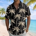 thumbnail image 2 of BUWTTED Mens Shirts Short Sleeve Button Down Loose Hawaiian Beach Tropical Print Summer Casual Holiday Vacation Breathable Black Shirt L, 2 of 5