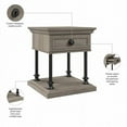 thumbnail image 3 of Coliseum Designer End Table with Storage in Driftwood Gray - Engineered Wood, 3 of 6