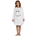 thumbnail image 7 of Harry Potter Pajama Girls' Hedwig Owl Micro Raschel Fleece Long-Sleeve Hi-Lo Hogwarts Nightgown, 7 of 7