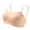 Beige, variant on Womens Wireless Bras Seamless No Underwire Square Neck Bra Push Up Adjustable Thin Strap Bras Full Coverage Breathable Bra Beige M