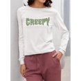 thumbnail image 2 of Creepy Dripping Font Halloween Graphic - Women's Long Sleeve, 2 of 4