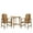 Natural, variant on GDF Studio Perkins Outdoor Acacia Wood 3 Piece Adirondack Bistro Set with Half Round Table, Natural