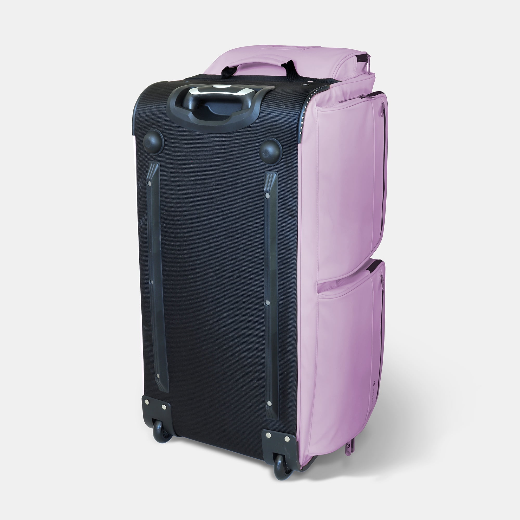 Mavii Dance Bag with Garment Rack, 28 Inch Rolling Duffel, Ideal for Competitions & Travel, Water-resistant/Wipe-clean Fabric, Lightweight Aluminum Rack, Wheeled Upright Luggage, Lavender