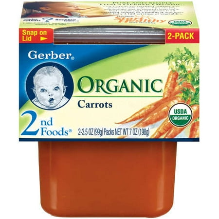 Gerber Organic 2nd Food Carrots 7.0z