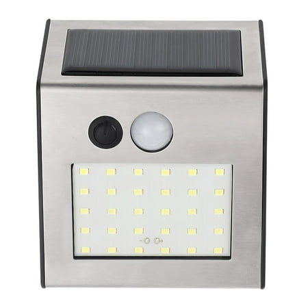 

Thinsont Wall Induction Lamp High Light Waterproof Induction Outdoor Wall Mounted Plastic and Stainless Steel Solar Charging Lamp for Garage Farm