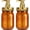 Amber Jar With Gold Pump, variant on Plastic jar-style soap dispenser with pump cover, 16-ounce refillable, BPA-free hand soap dispenser set, featuring cute labels – perfect for kitchen/bathroom decor in a rustic style.