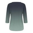 thumbnail image 7 of Texiao 3/4 Length Sleeve Women's Tops V Neck Casual Tunic Tops Basic Shirts Loose Fit Blouse, 7 of 7