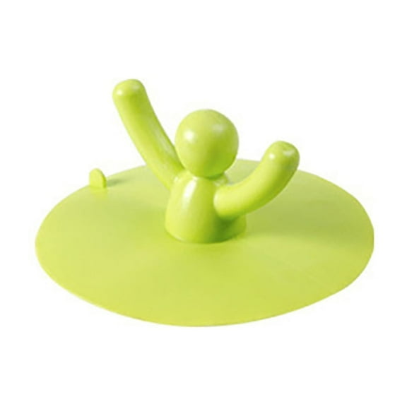 Silicone Drain Cover Stopper Cute Little Man Design Kitchen Bathroom Sink Plug Portable Water Stopper Easy Grip Handle Bathtub Shower Drain Stopper Tool, One Silicone Floor Drain