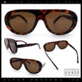 thumbnail image 2 of Retro Futurism Bold Flat Top Thick Plastic Racer Fashion Sunglasses [Tortoise - Brown], 2 of 7