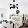 thumbnail image 6 of Bella Depot 20" Industrial Black Ceiling Fan with Light and Remote 6-Speed Reversible DC Motor, 6 of 14