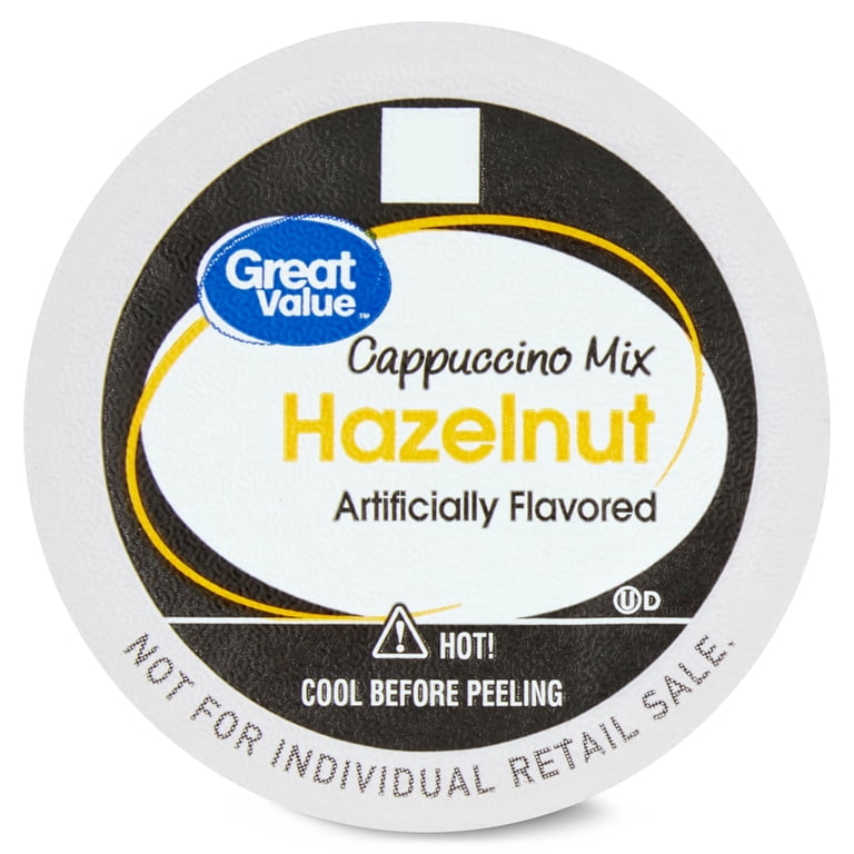 Great Value Hazelnut Cappuccino Mix, Single Serve Coffee Pods