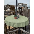 thumbnail image 2 of Outdoor Tablecloth with Umbrella Hole Zipper Vintage Sage Green Round Tablecloth 60" Waterproof Outside Table Cloth Farmhouse Retro Beige Solid Color Patio Table Cover Tablecloths for Picnic Party, 2 of 8