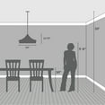 thumbnail image 5 of Hunter - Cambria 3-light Matte Black, Large Pendant Light, Dimmable, Casual Style, Martini Shaped, for Bedrooms, Dining, Living Rooms - 49030, 5 of 8