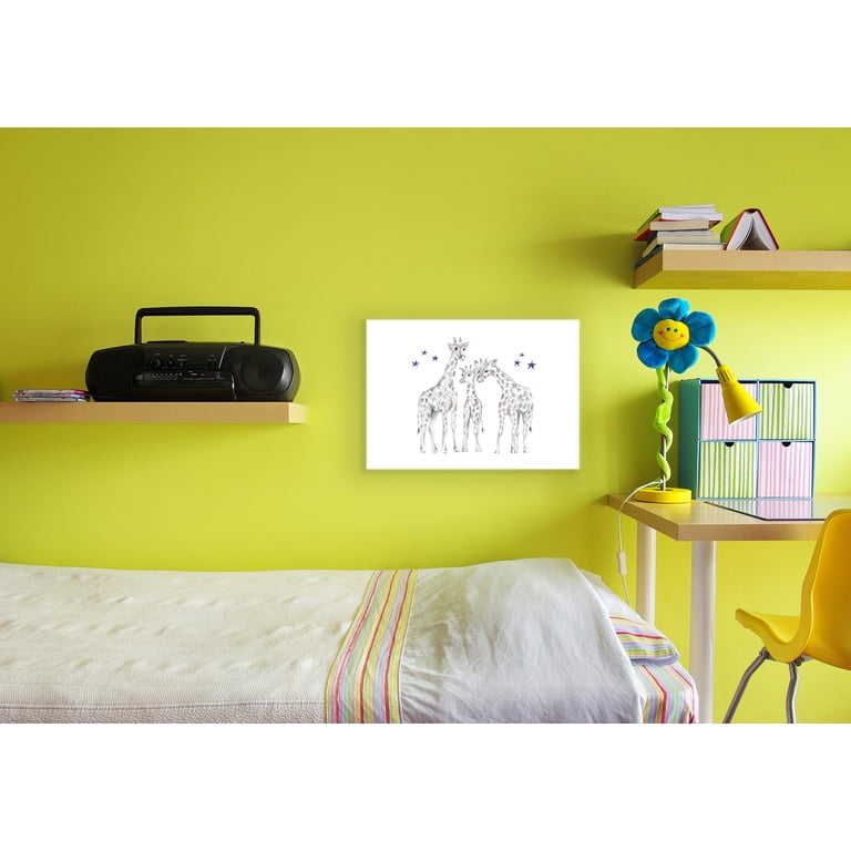 The Kids Room by Stupell Gold Star Rainbow Blue Unicorn Painting Canvas Wall Art by Ziwei Li