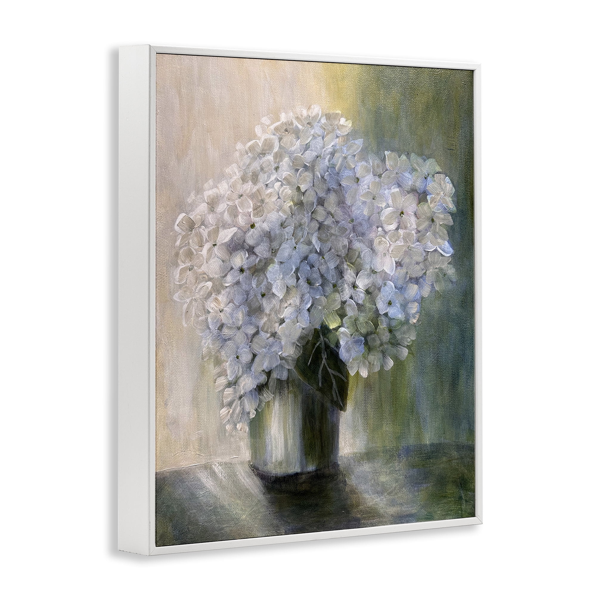 Stupell Industries Hydrangea Still Life Botanical & Floral Painting White Framed Art Print Wall Art, 11 x 14