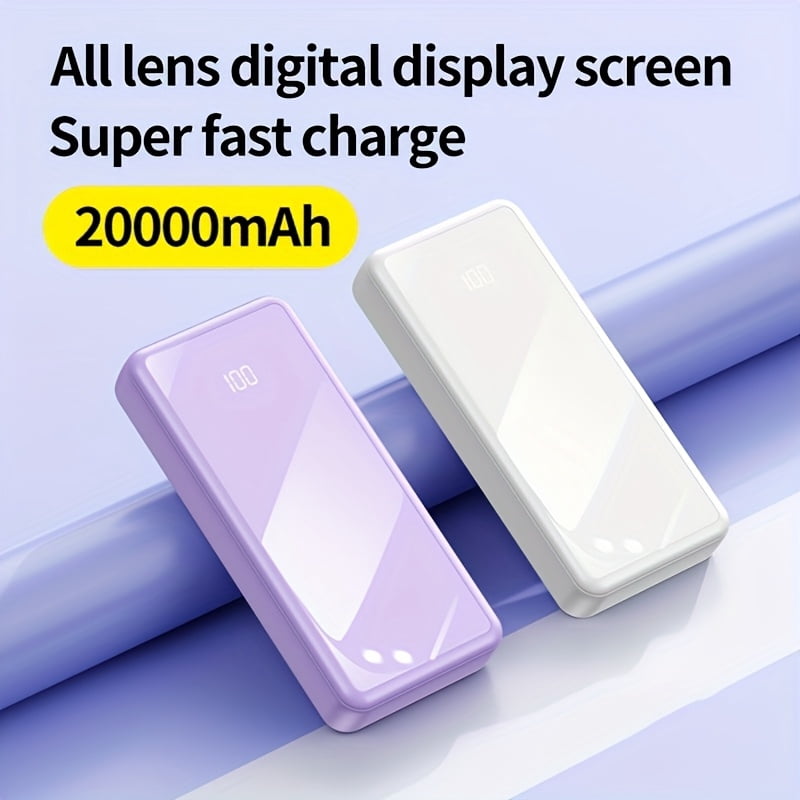20000Mah PD 22.5W Super Fast Charging Power Bank, Portable Charger with LED Power Display, Outdoor Emergency Backup Battery Pack, Usb/Type-C/Micro Interfaces, Suitable for Iphone, Android