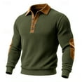 thumbnail image 5 of Kakii Men's Textured Sweatshirt Fleece Lined Thermal Elbow Patches Heavyweight Pullover, 5 of 6