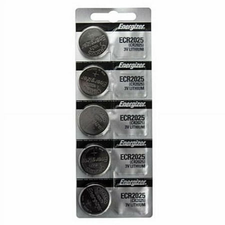 5 Energizer 2025 ECR2025 CR2025 3V Lithium Button Cell Batteries